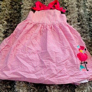 Tahari pink and white dress.